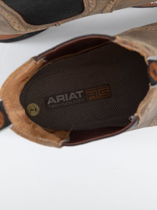 Ariat Mens 7 D Brown Leather Wingtip Brogue Romeo Chelsea Ankle Boots 39429 main image 4